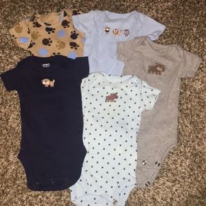 Newborn assorted animal onesies/bodysuits